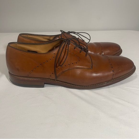 Other - Allen Edmonds TROY Walnut Leather Oxford Shoes with Brogue Detailing Mens 11.5D